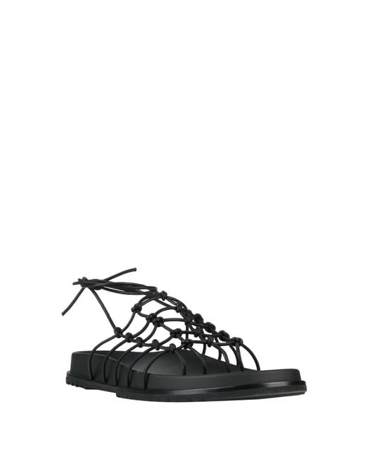 Rick Owens White Thong Sandal Leather