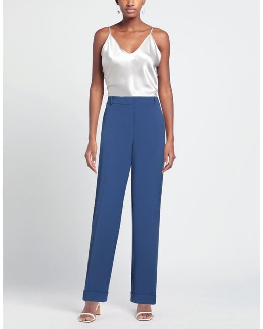 Moschino Blue Pants Polyester, Polyurethane