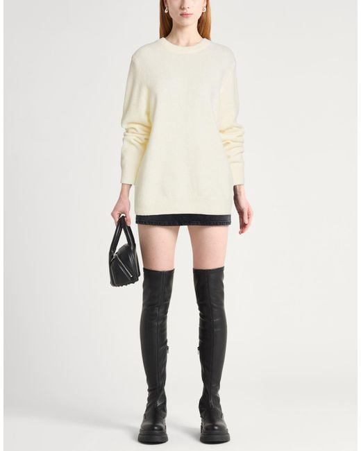 K-Way White Ivory Sweater Wool, Polyamide, Elastane