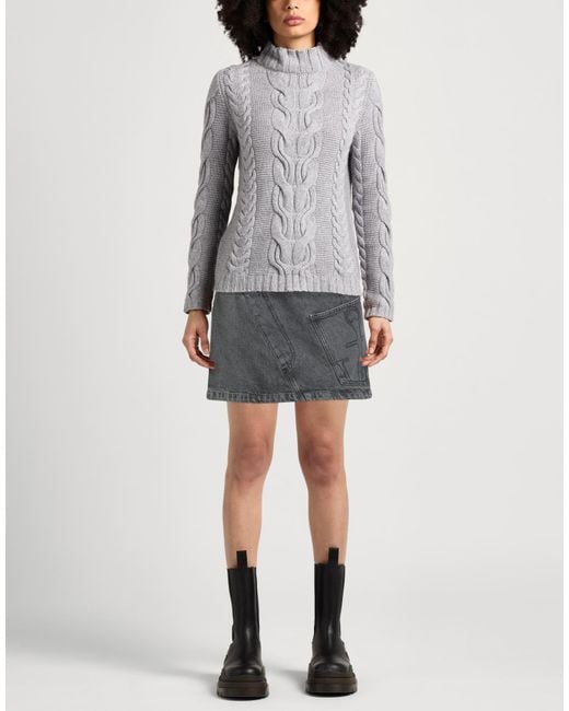 J.W. Anderson Gray Denim Skirt Cotton