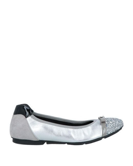 Hogan White Ballet Flats