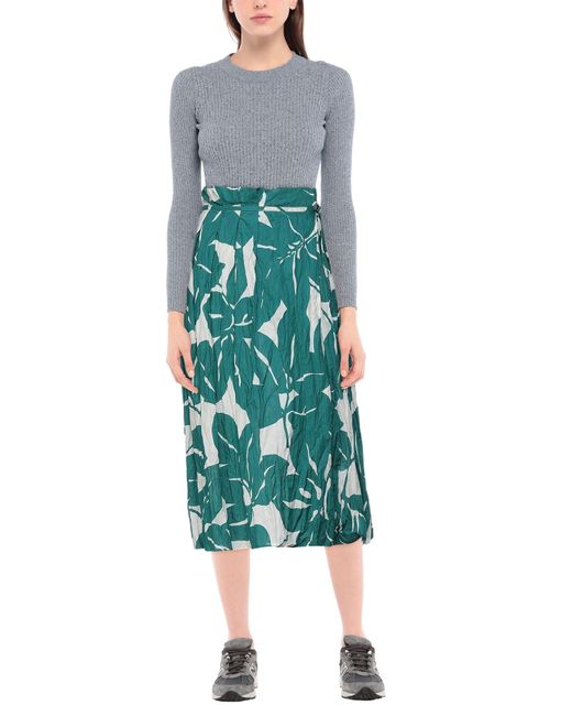 ALESSIA SANTI Green Midi Skirt