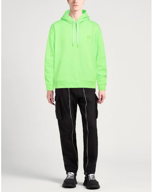 Dolce & Gabbana Green Sweatshirt Polyester, Brass for men
