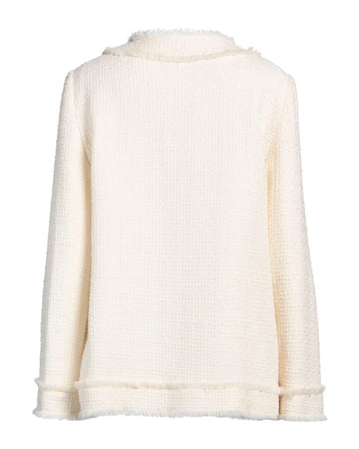 Dolce & Gabbana Natural Ivory Jacket Wool, Polyamide