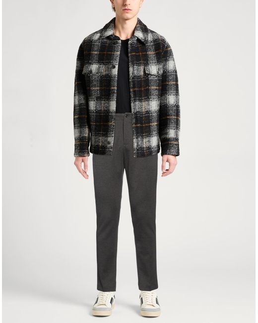 Daniele Alessandrini Gray Pants Polyester, Viscose, Elastane for men