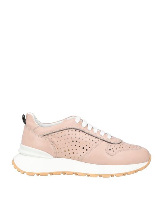 Doucal's Pink Sneakers Leather