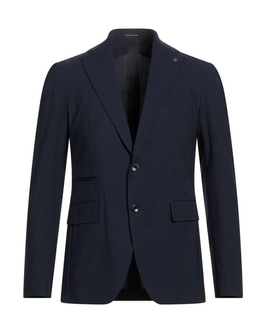 Tagliatore Blue Midnight Blazer Virgin Wool, Polyamide, Elastane for men
