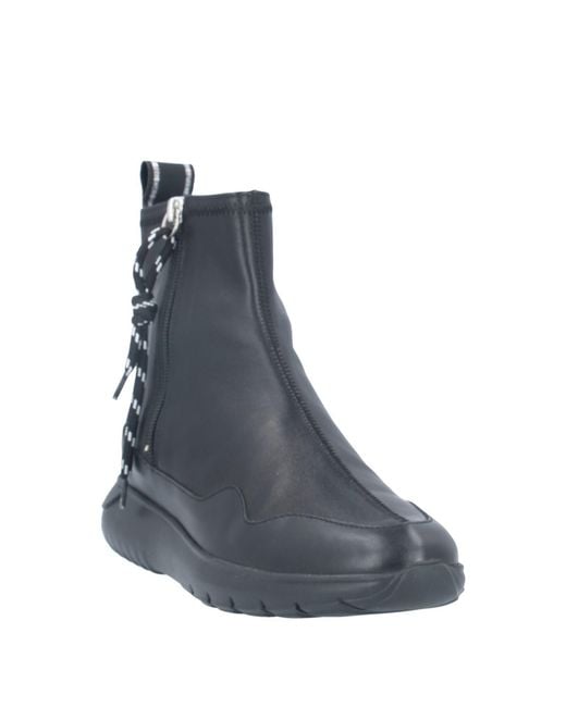 Hogan Blue Ankle Boots Leather