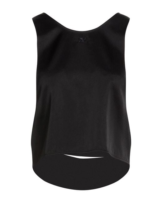 Courreges Black Top Acetate, Polyester, Polyamide, Elastane