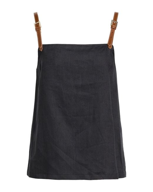 Semicouture Black Top Linen