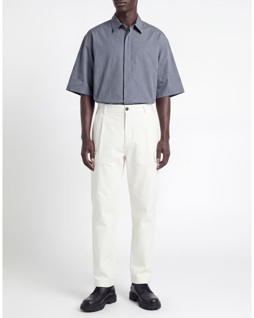 Windsor. White Pants Cotton, Elastane for men