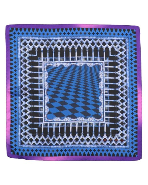 Etro Blue Scarf Silk for men