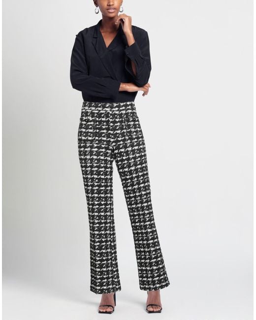 Cambio Gray Pants Polyester, Cotton, Metallic Fiber, Elastane