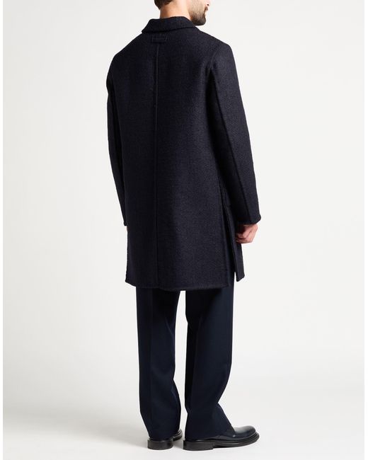 Givenchy Blue Midnight Coat Wool, Polyamide, Cotton for men