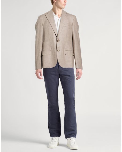 Caruso Natural Blazer Wool for men
