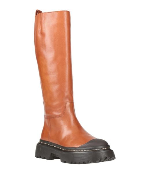 Hogan Brown Boot Leather