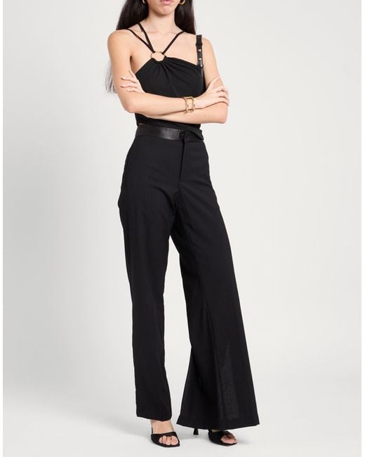 Erika Cavallini Semi Couture Black Pants Virgin Wool, Elastane
