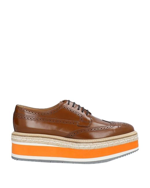 Prada Brown Lace-up Shoes