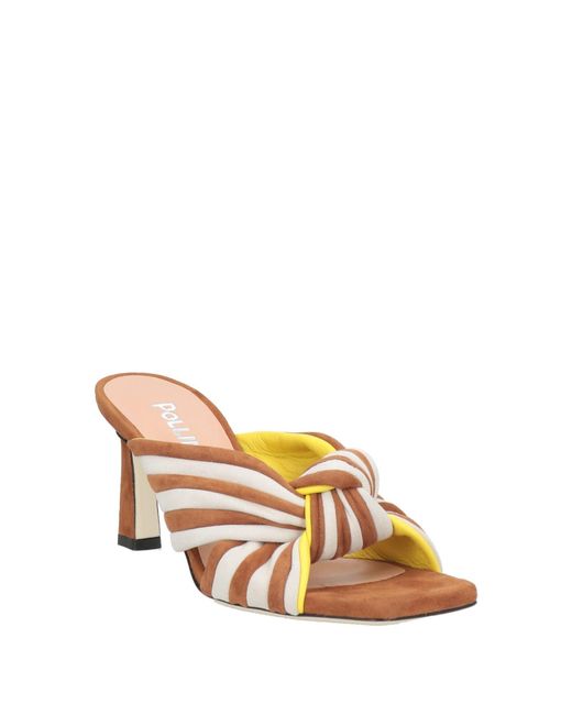Pollini Metallic Sandals