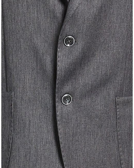 Exte Gray Blazer Polyester, Viscose for men