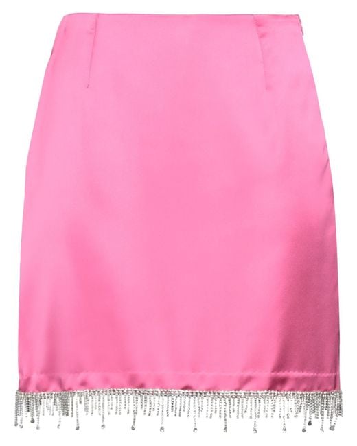 Gaelle Paris Pink Mini Skirt Polyester, Elastane
