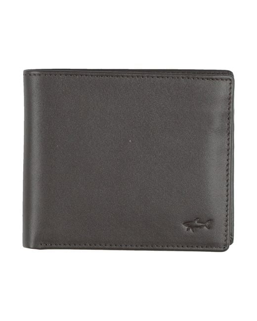 Paul & Shark Gray Wallet Cow Leather for men