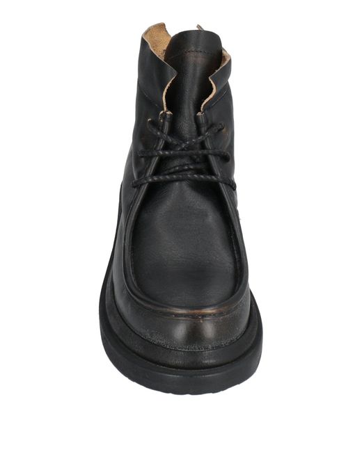 Moma Black Ankle Boots Leather