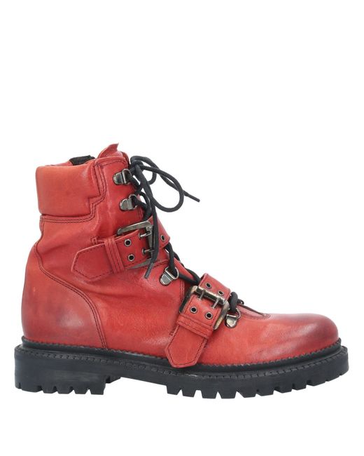 Fabbrica Dei Colli Red Ankle Boots