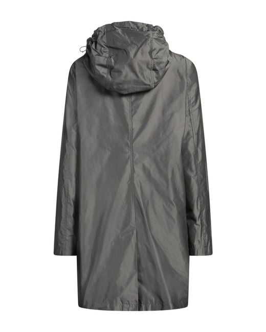 Moorer Gray Overcoat & Trench Coat Polyester