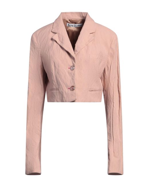 Acne Pink Blazer Cotton, Metallic Fiber