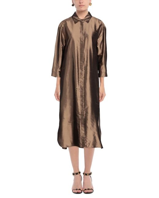 Max Mara Brown Midi Dress