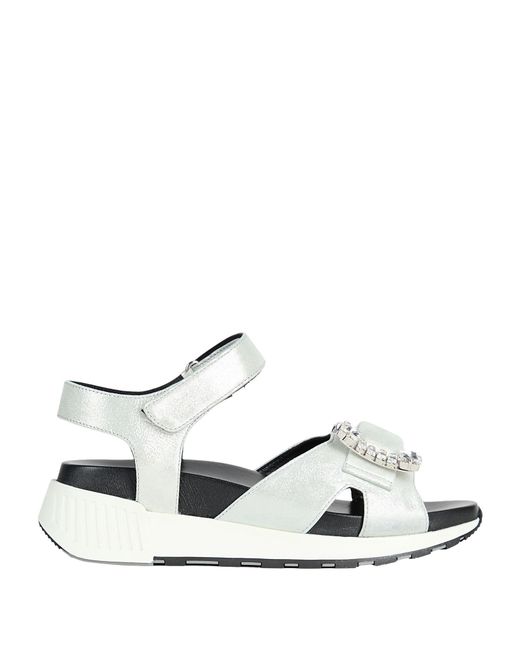Sergio Rossi White Sandals Textile Fibers