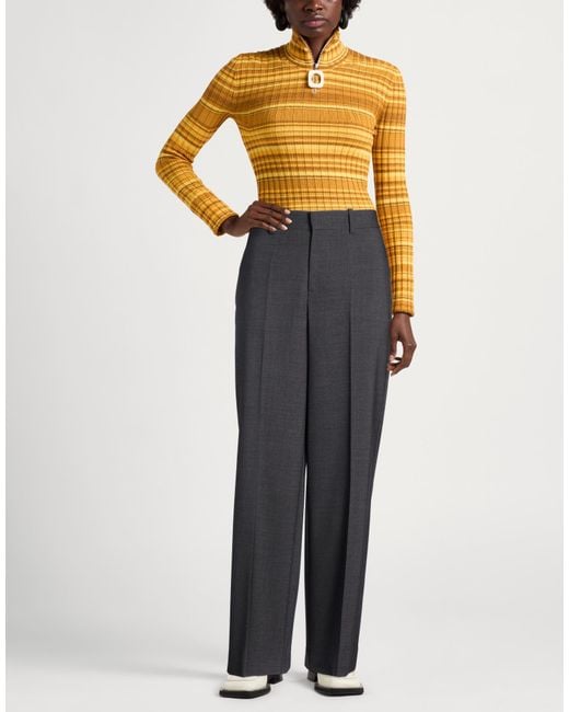 P.A.R.O.S.H. Gray Pants Wool, Elastane