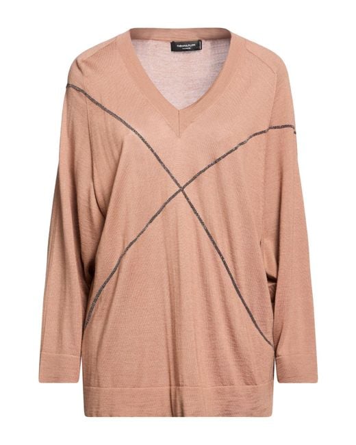 Fabiana Filippi Pink Light Sweater Cashmere, Silk, Recycled Brass