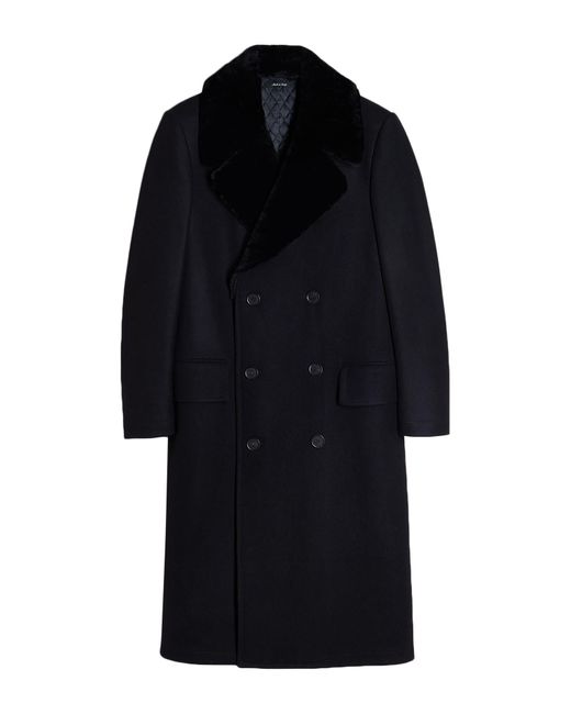 Dunhill Wool Coat in Black for Men - Lyst