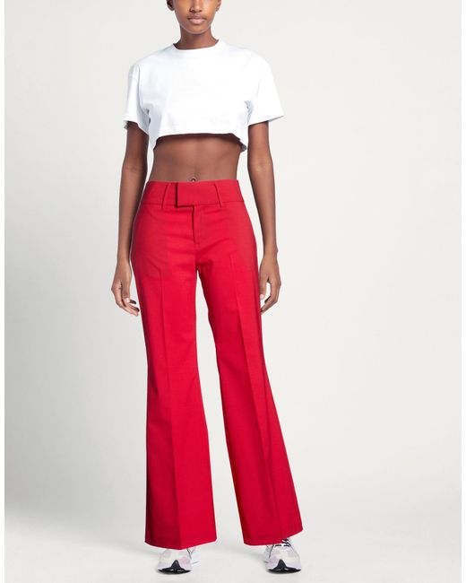 Department 5 Red Pants Polyester, Virgin Wool, Elastane