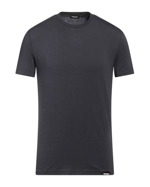 DSquared² Black Charcoal Undershirt Cotton, Elastane for men