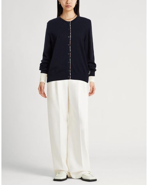 Barbour Blue Cardigan Wool, Cotton