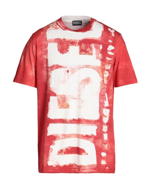 T-shirt di DIESEL in Red da Uomo