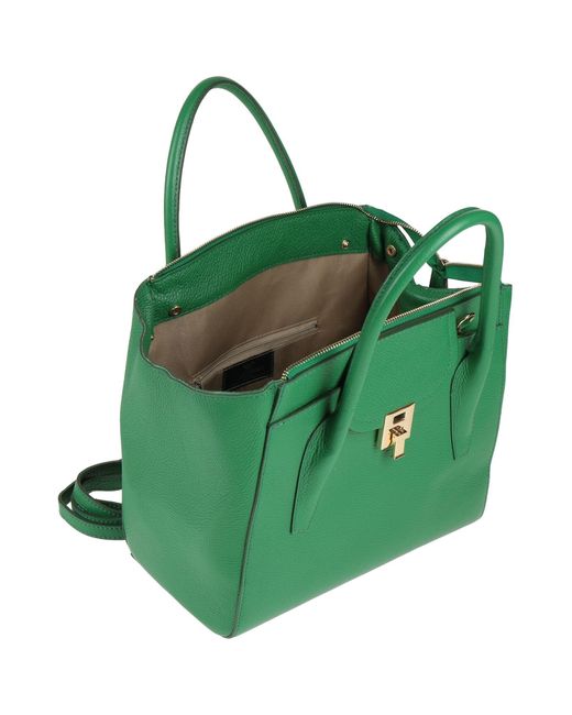 Laura Di Maggio Green Handbag Leather
