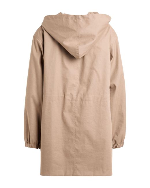 Fendi Natural Overcoat & Trench Coat Cotton, Calfskin for men