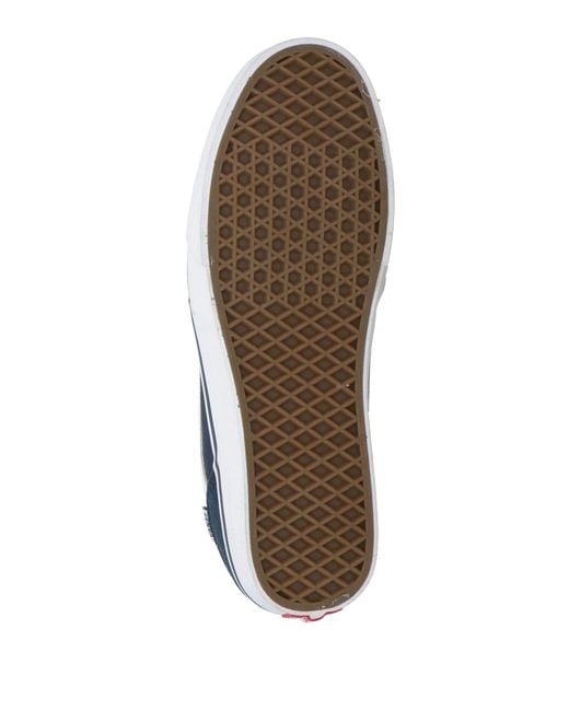 Vans Blue Sneakers Leather, Textile Fibers for men