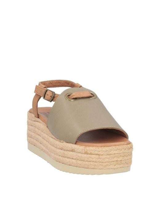 BUENO Natural Espadrilles Leather