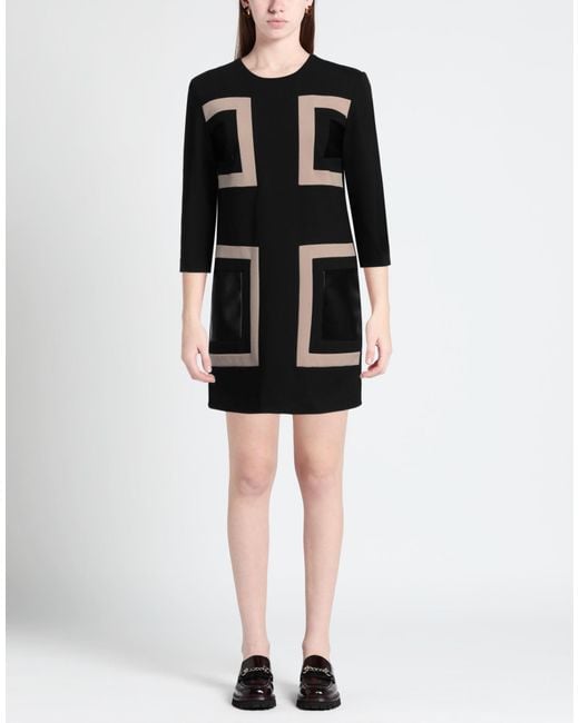 1 One Black Mini Dress Viscose, Nylon, Elastane, Polyester, Polyurethane