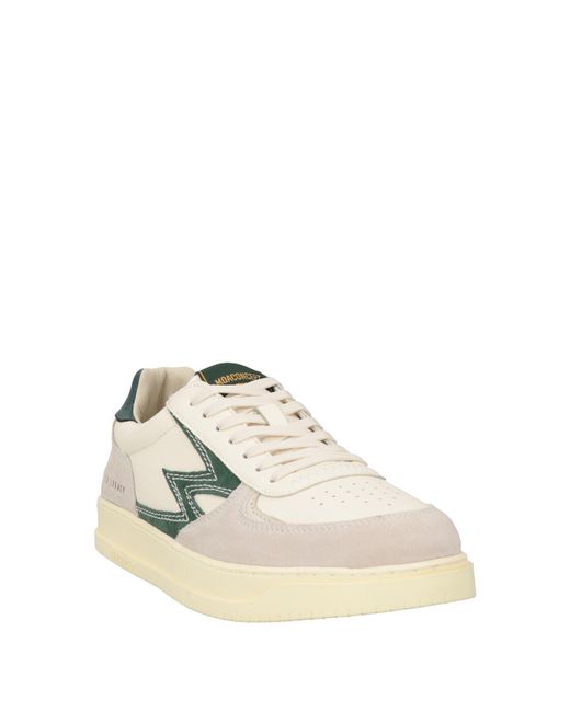 Moaconcept Natural Cream Sneakers Leather, Textile Fibers for men