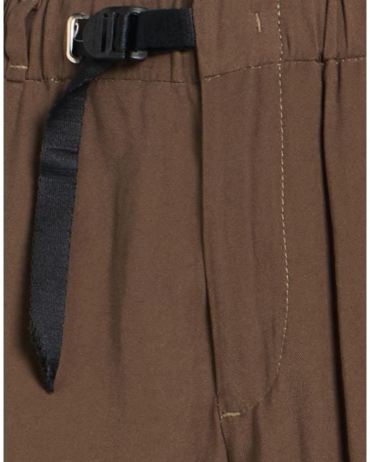 White Sand Brown Pants Viscose, Polyester