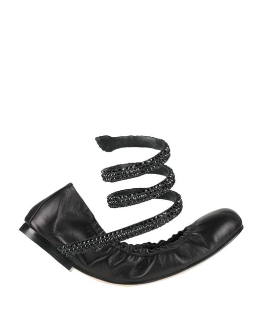 Rene Caovilla Black Ballet Flats