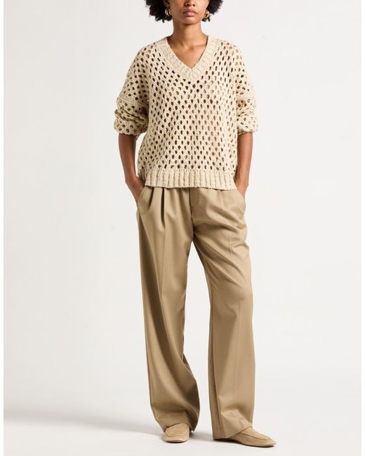 Brunello Cucinelli Natural Sweater Silk, Linen, Polyamide, Polyester