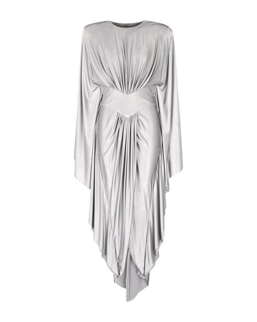 Alexandre Vauthier Gray Maxi Dress Viscose, Elastane