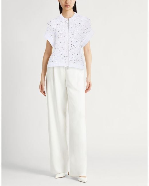 Peserico White Cardigan Cotton